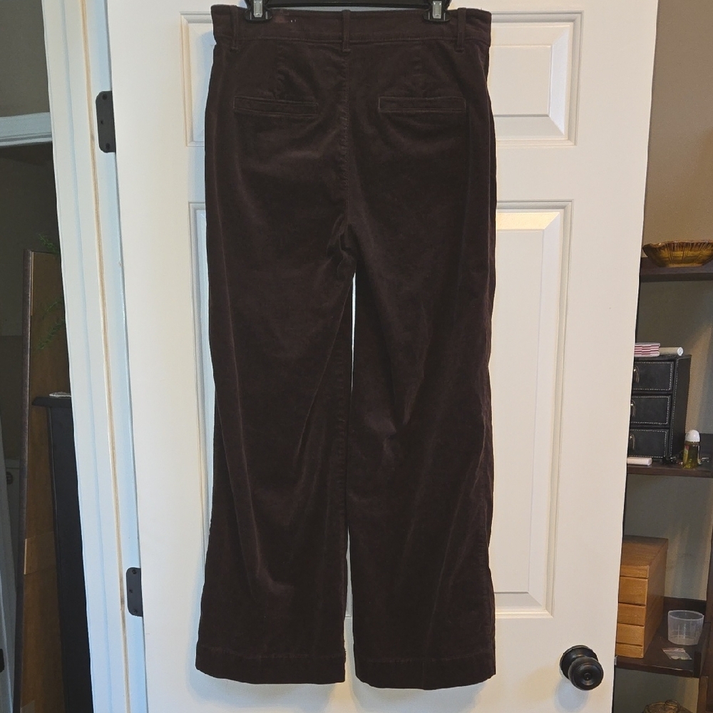 LOFT 2 Pairs: BROWN & NAVY  Palmer Wide Leg Corduroy Pants Both Are Size 6 - Picture 9 of 9